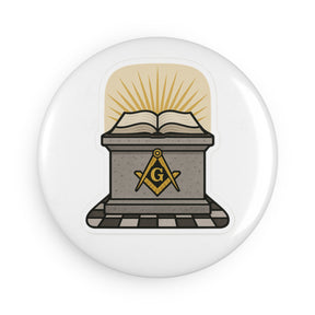 Master Mason Blue Lodge Magnet - Decorative Refrigerator - Bricks Masons