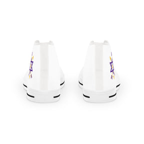 Order of the Secret Monitor Sneaker - High Top Black & White Gold & Purple Emblem - Bricks Masons