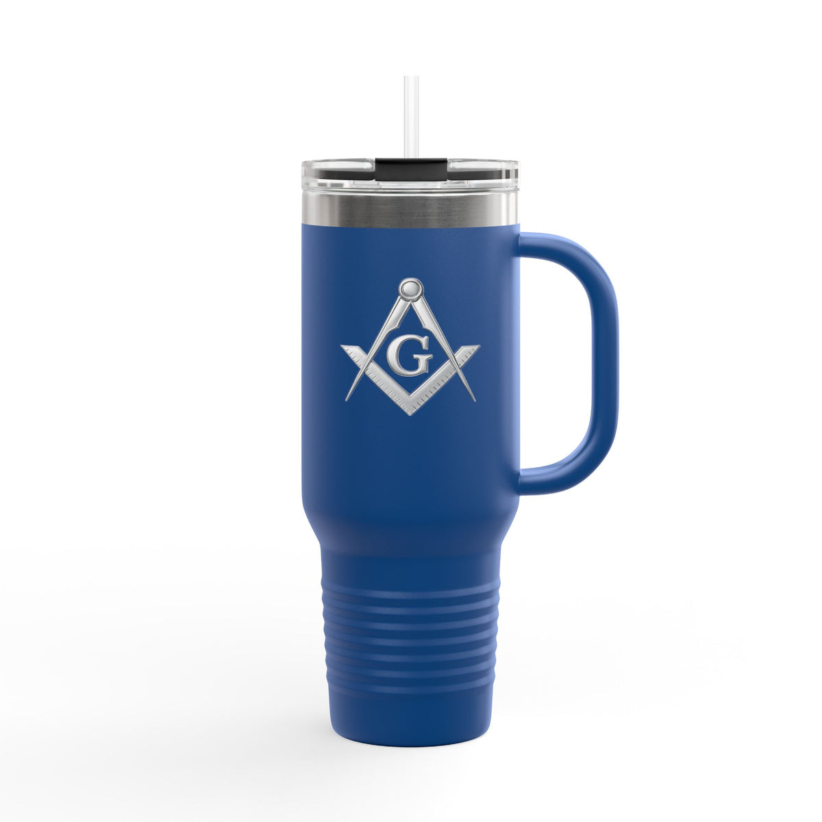 Master Mason Blue Lodge Ringneck Tumbler - Silver Square & Compass G Emblem