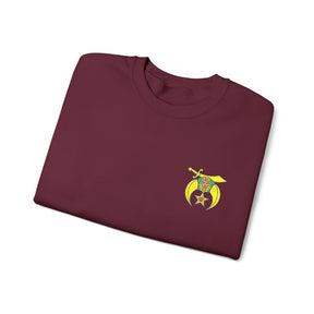 Shriners Sweatshirt - Crewneck Embroidered Front Detail - Bricks Masons