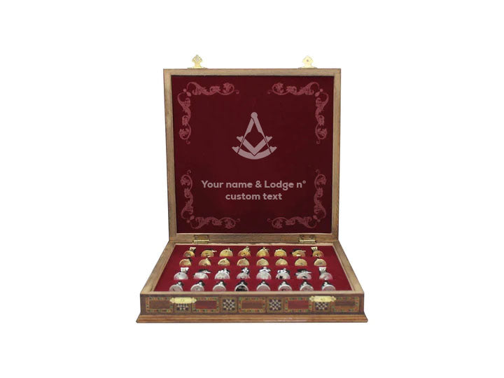 Past Master Blue Lodge Chess Set - 16.5" (42cm) - Bricks Masons