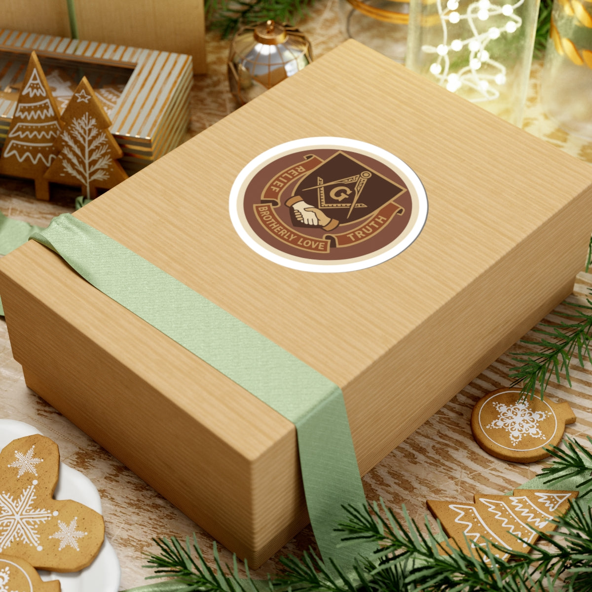 Master Mason Blue Lodge Sticker Decal - Kiss-Cut Brotherly Love - Bricks Masons