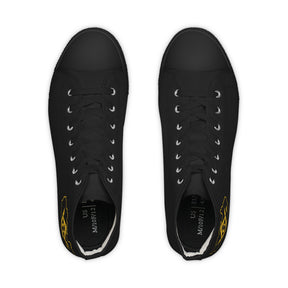 Master Mason Blue Lodge Australia Jurisdiction Sneaker - High Top Black & White Golden Map - Bricks Masons