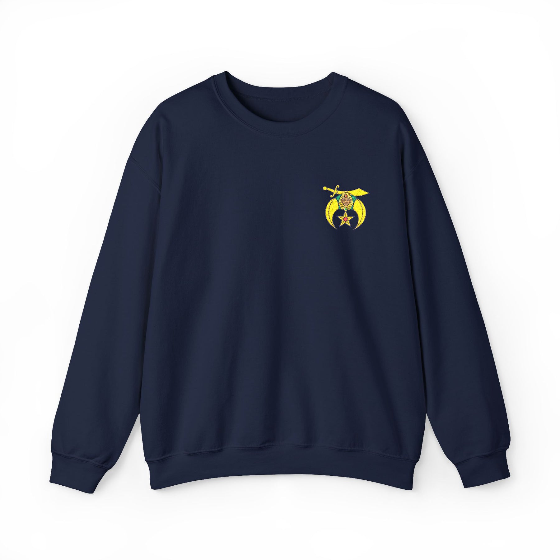 Shriners Sweatshirt - Crewneck Embroidered Front Detail - Bricks Masons