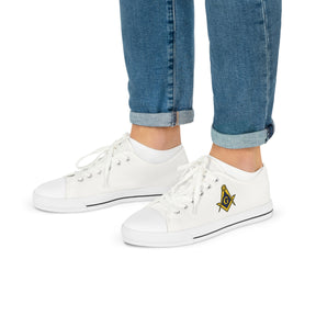 Master Mason Blue Lodge Sneaker - Low Top Sneaker Black & White Sole - Bricks Masons