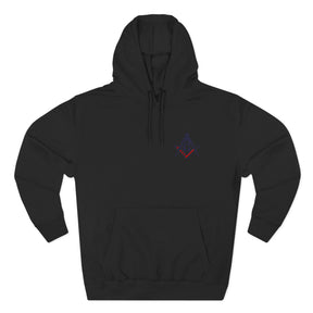 Master Mason Blue Lodge Hoodie - Front Stitch Design - Bricks Masons