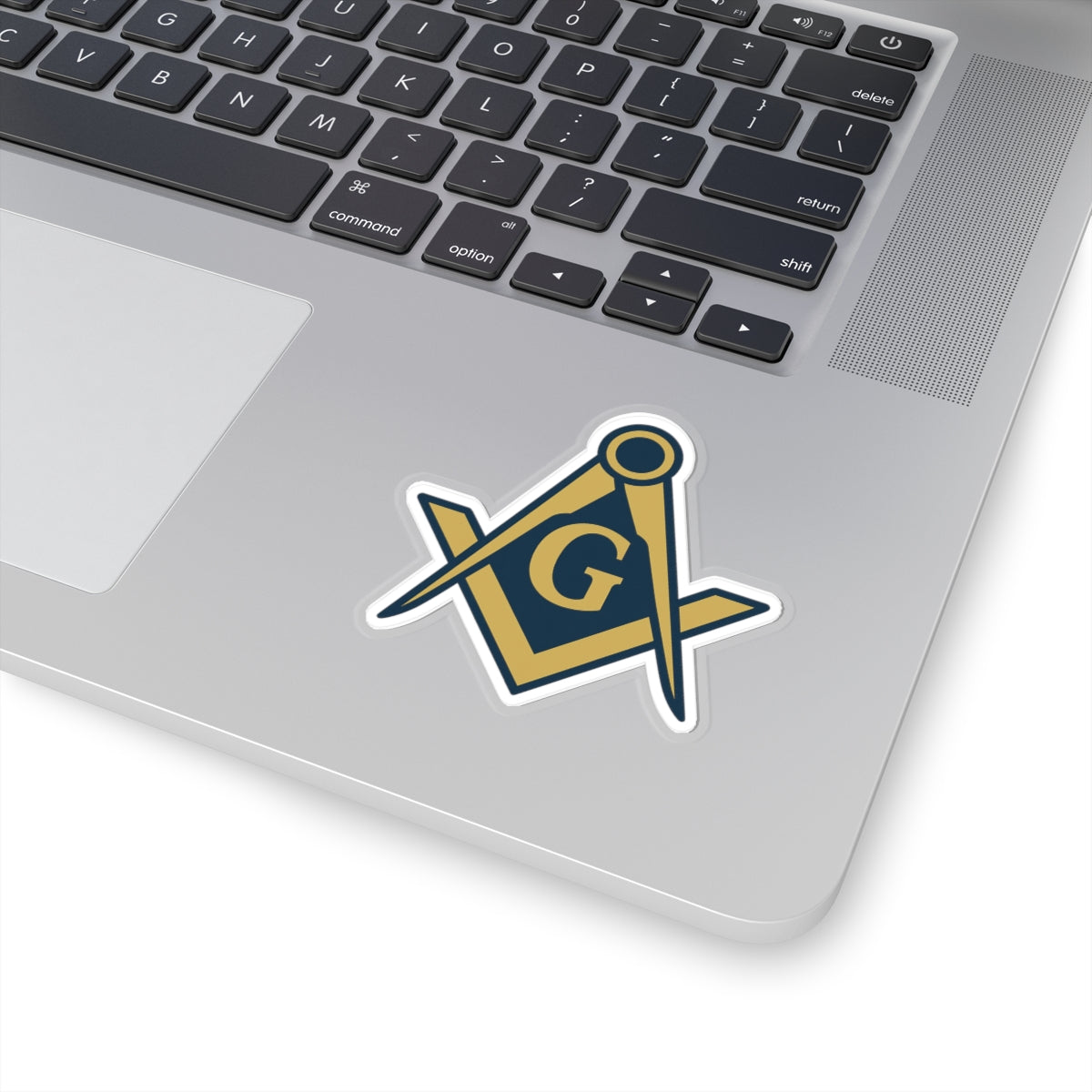 Master Mason Blue Lodge Sticker Decal - Kiss-Cut Square & Compass G - Bricks Masons