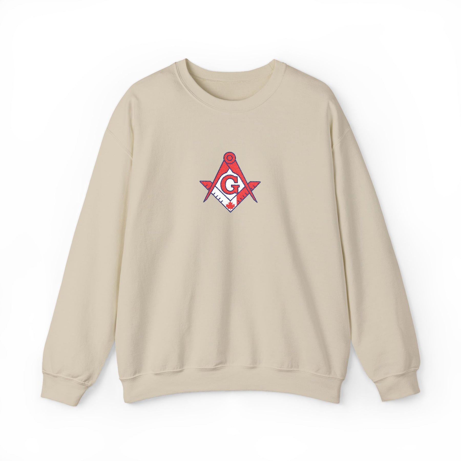 Master Mason Blue Lodge Canada Jurisdiction Sweatshirt - S&C with Canada Flag - Bricks Masons