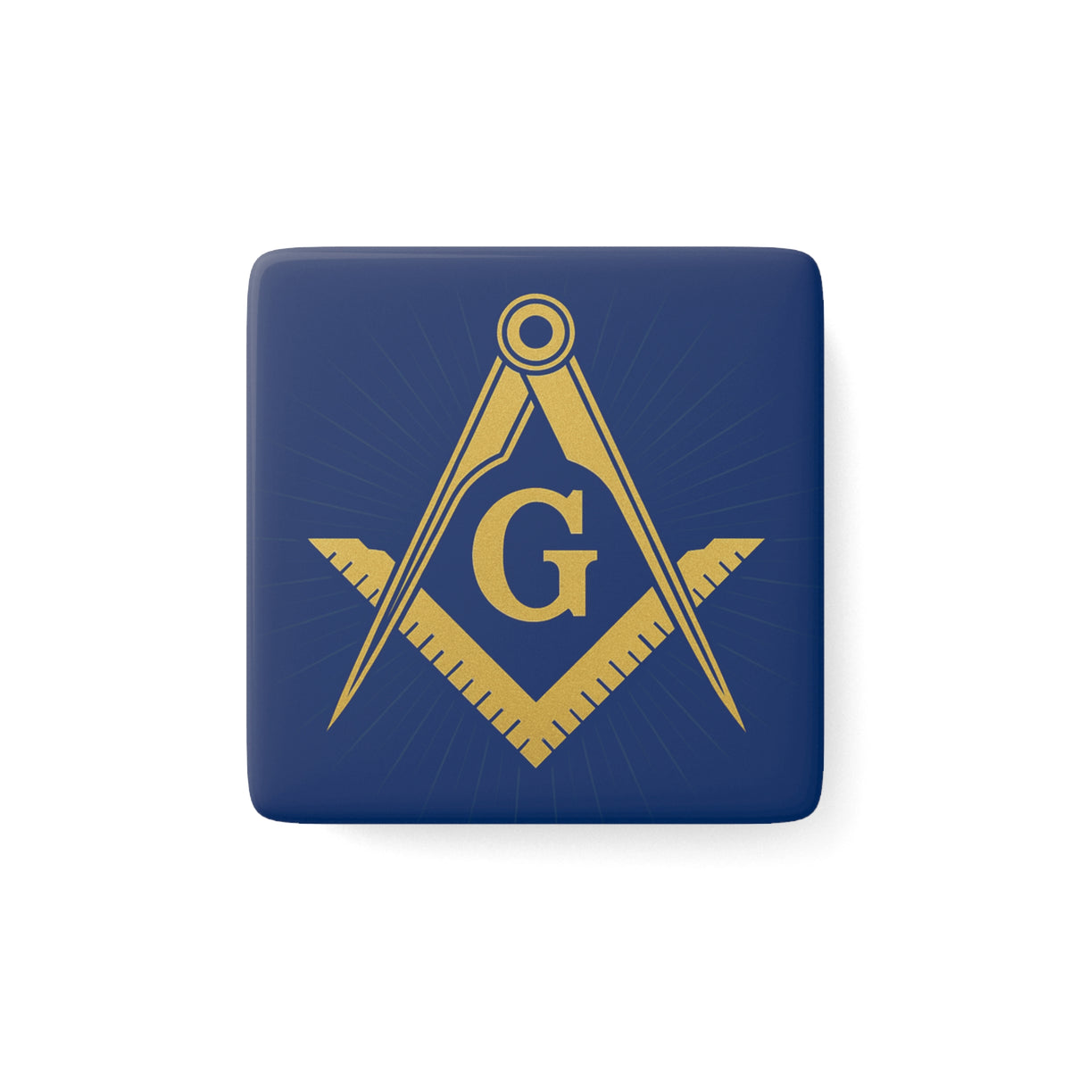 Master Mason Blue Lodge Magnet - Porcelain With Magnet - Bricks Masons
