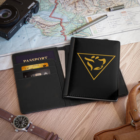 Grand Tiler of Solomon Passport Cover - Black PU Leather With Inner Compartments - Bricks Masons