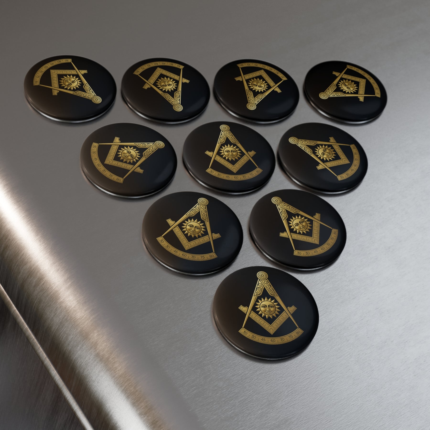 Past Master Blue Lodge Magnet - Decorative Refrigerator - Bricks Masons