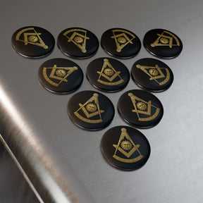 Past Master Blue Lodge Magnet - Decorative Refrigerator - Bricks Masons