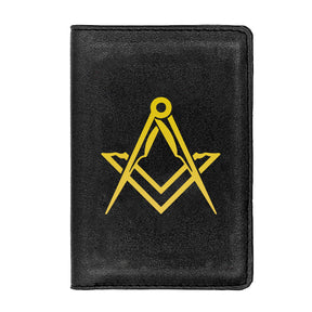 Master Mason Blue Lodge Wallet - Black & Brown - Bricks Masons