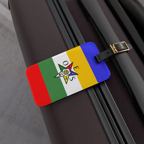 OES Luggage Tag - OES Star With Black Leather Strap - Bricks Masons