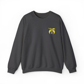 Shriners Sweatshirt - Crewneck Embroidered Front Detail - Bricks Masons