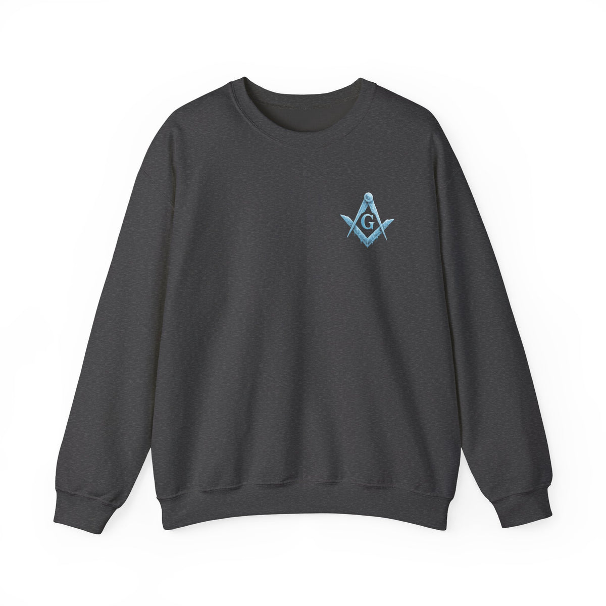 Master Mason Blue Lodge Sweatshirt - Frosty Square & Compass G Design - Bricks Masons