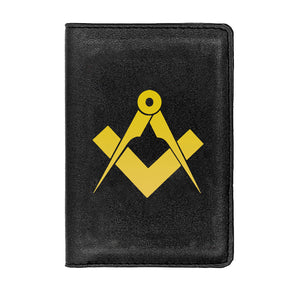 Master Mason Blue Lodge Wallet - Black & Brown - Bricks Masons