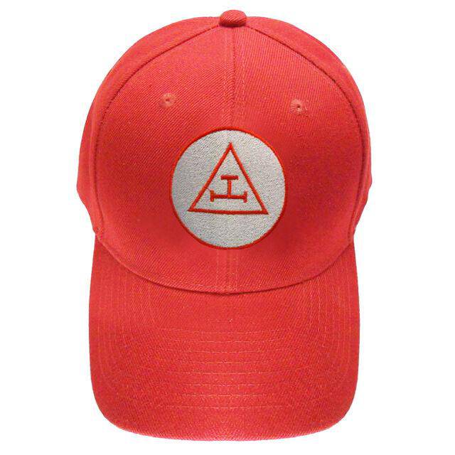 Royal Arch Chapter Baseball Cap - Red Cotton Triple Tau Insignia