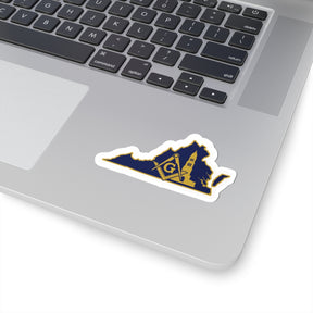 Master Mason Blue Lodge Sticker Decal - Kiss-Cut Virginia George Washington - Bricks Masons