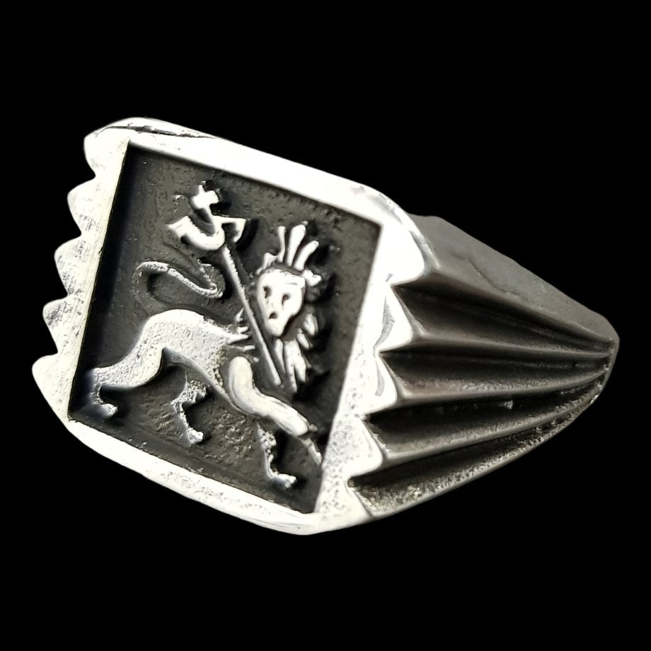 Bob Marley Rastafari Ring Silver 1.7 x 1.5 cm 11 g Art 823 - Bricks Masons
