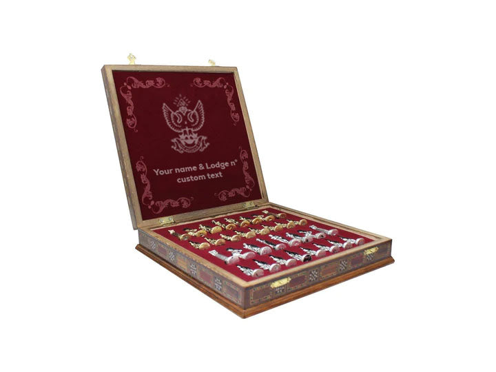 33rd Degree Scottish Rite Chess Set - Wings Up 16.5" (42cm) - Bricks Masons