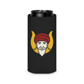 GROTTO Can Cooler - Black With Polyester Exterior - Bricks Masons