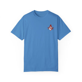 Master Mason Blue Lodge Canada Jurisdiction T-Shirt - Garment-Dyed Tee Various Colors - Bricks Masons