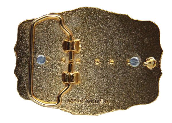 Master Mason Blue Lodge Belt Buckle  -  Blue Raised Square & Compass - Bricks Masons