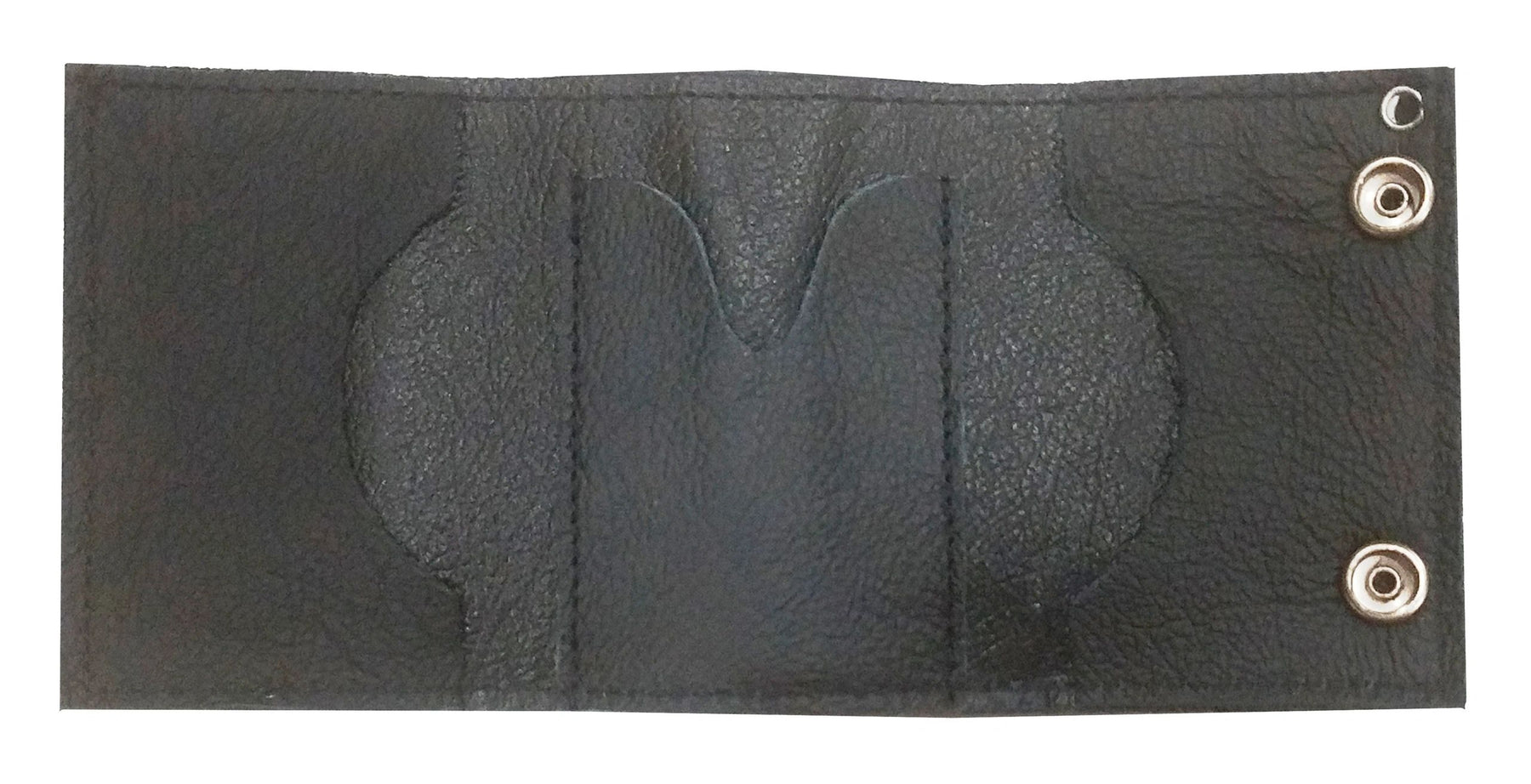 Widows Sons Wallet - Genuine Leather Biker's Black Leather Tri-fold Wallet - Made In USA - Bricks Masons