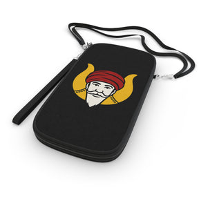 GROTTO Passport Wallet - Black With Shoulder & Wrist Strap - Bricks Masons