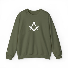 Master Mason Blue Lodge Sweatshirt - Crewneck Square & Compass Embroidery - Bricks Masons
