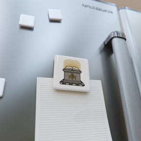 Master Mason Blue Lodge Magnet - Porcelain With Magnet - Bricks Masons