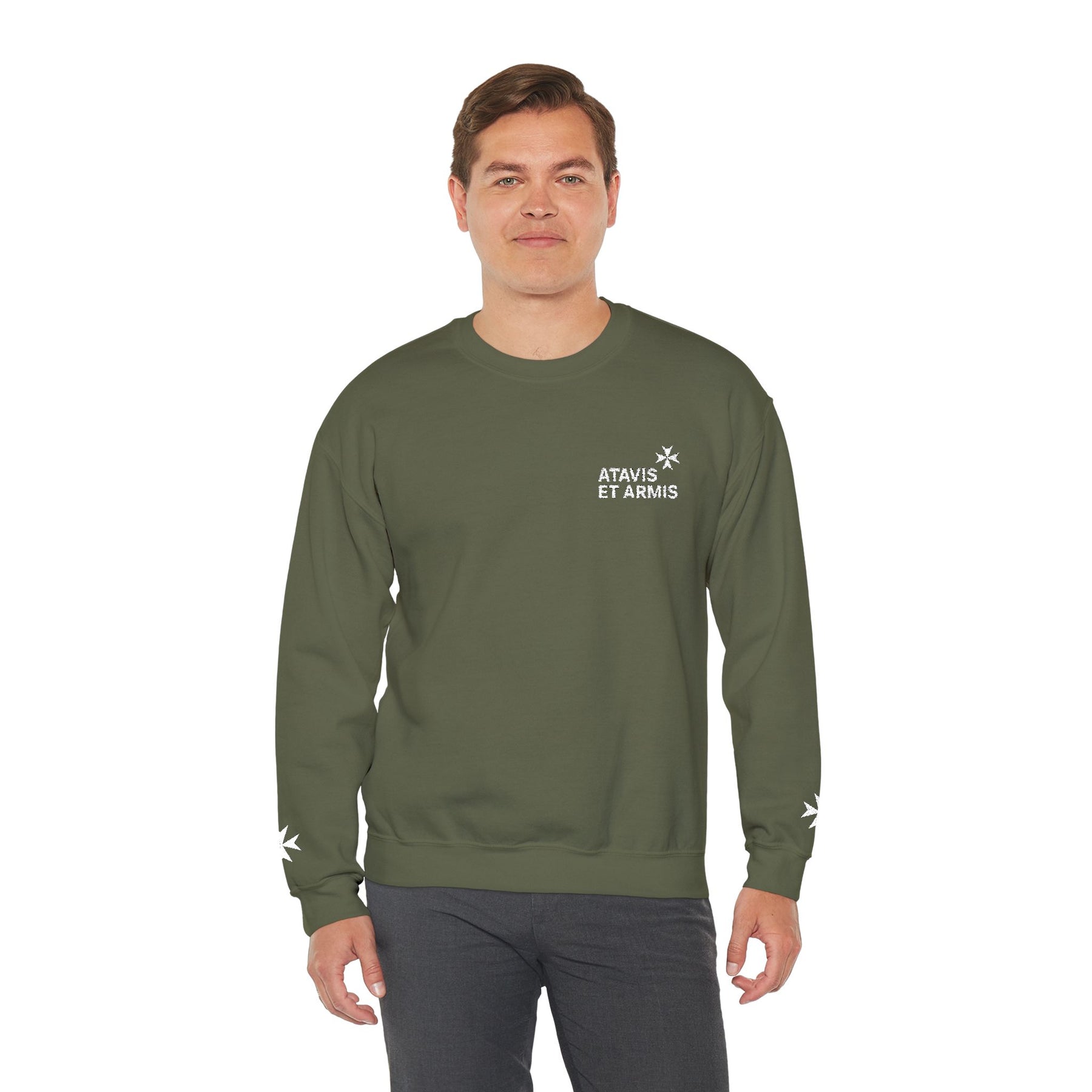 Order of Saint Lazarus Sweatshirt - Crewneck Embroidered Design - Bricks Masons