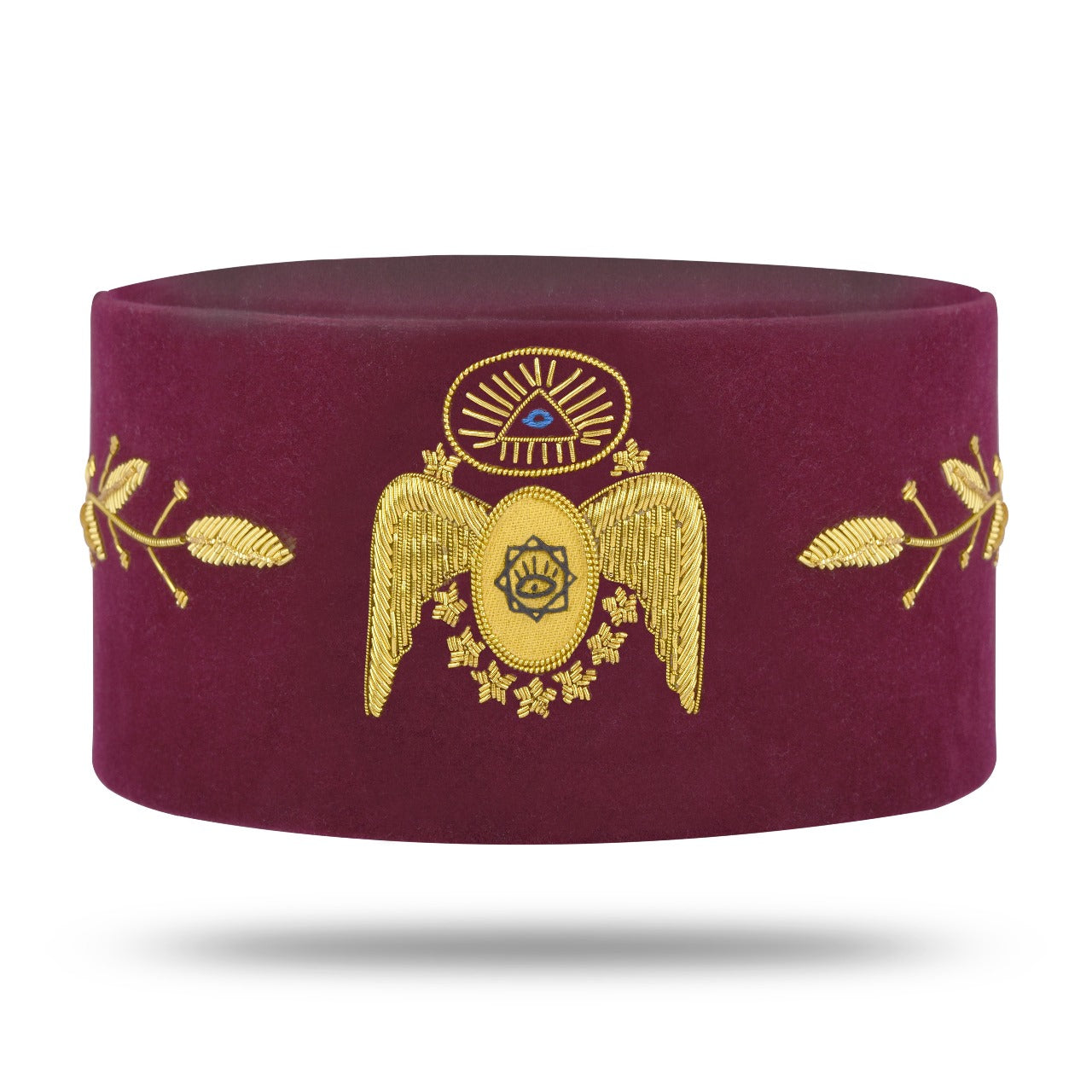 95th Degree Memphis Misraim Regalia Set - Burgundy & Gold Hand Embroidery - Bricks Masons