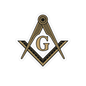 Master Mason Blue Lodge Sticker Decal - Kiss-Cut Glossy Paper - Bricks Masons