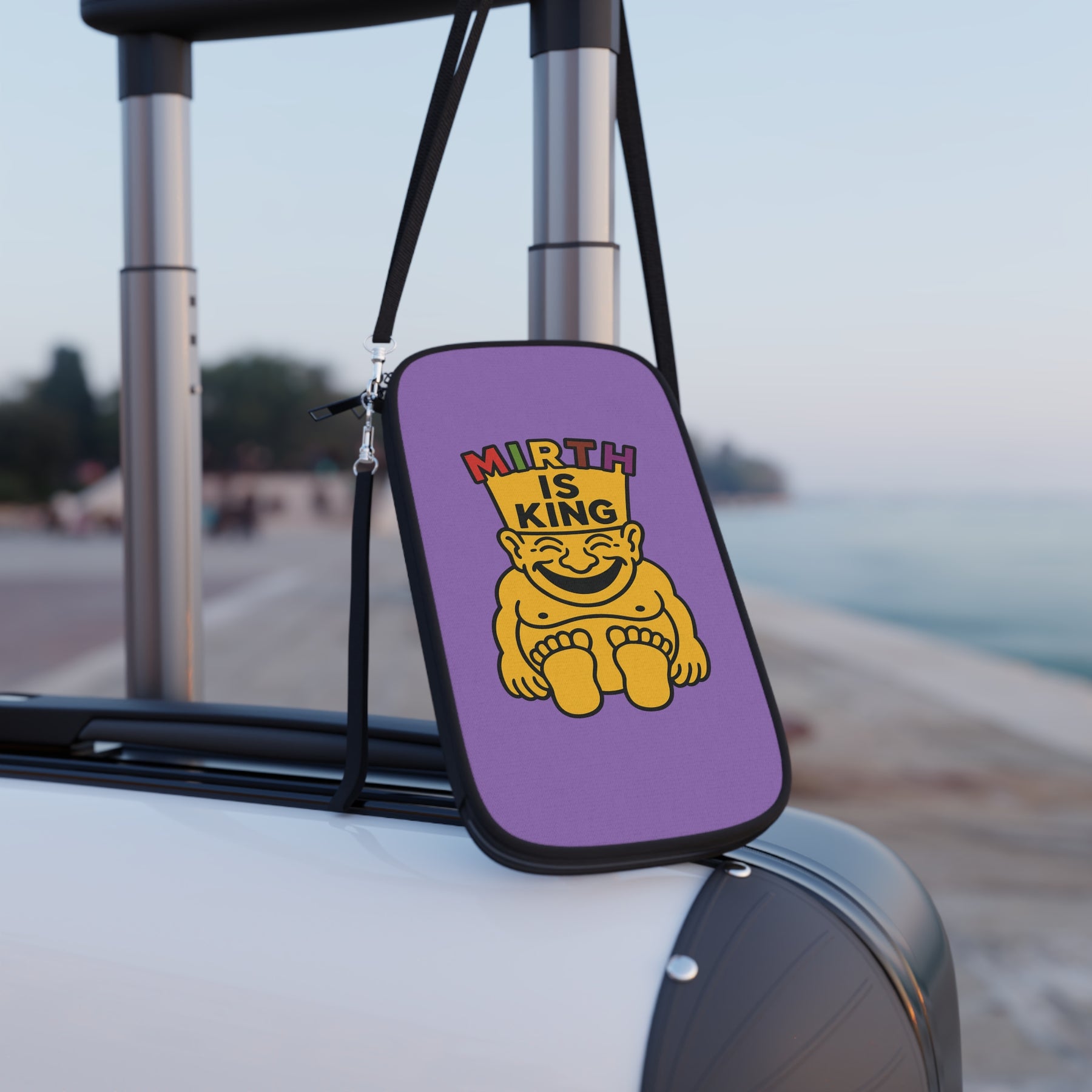 Royal Order of Jesters Passport Wallet - Mirth is King Vibrant Yellow & Purple Colors - Bricks Masons