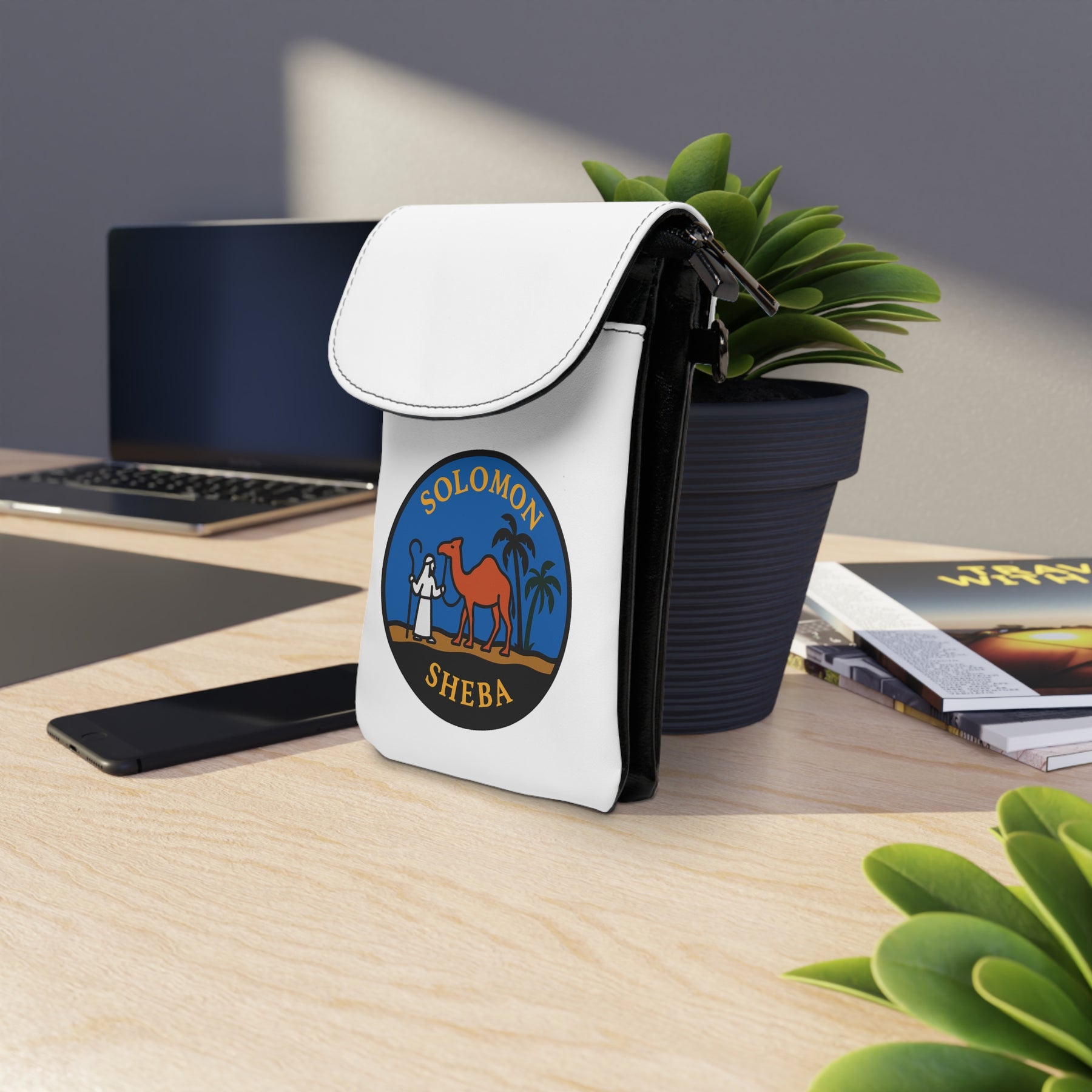 Queen of the South Cell Phone Wallet - Microfiber Leather With Adjustable Strap - Bricks Masons