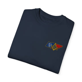 Master Mason Blue Lodge T-Shirt - Garment-Dyed Tennessee Mason - Bricks Masons