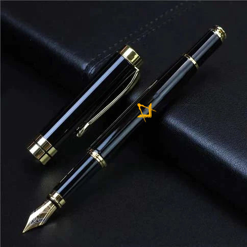 Master Mason Blue Lodge Pen - Black & Gold - Bricks Masons