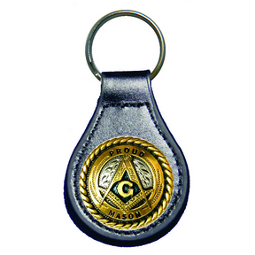 Master Mason Blue Lodge Keychain - Square & Compass with G - Bricks Masons