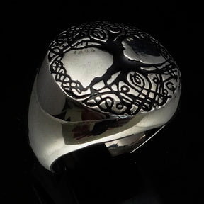 Ancient Israel Ring - Tree of Life Black Sterling Silver