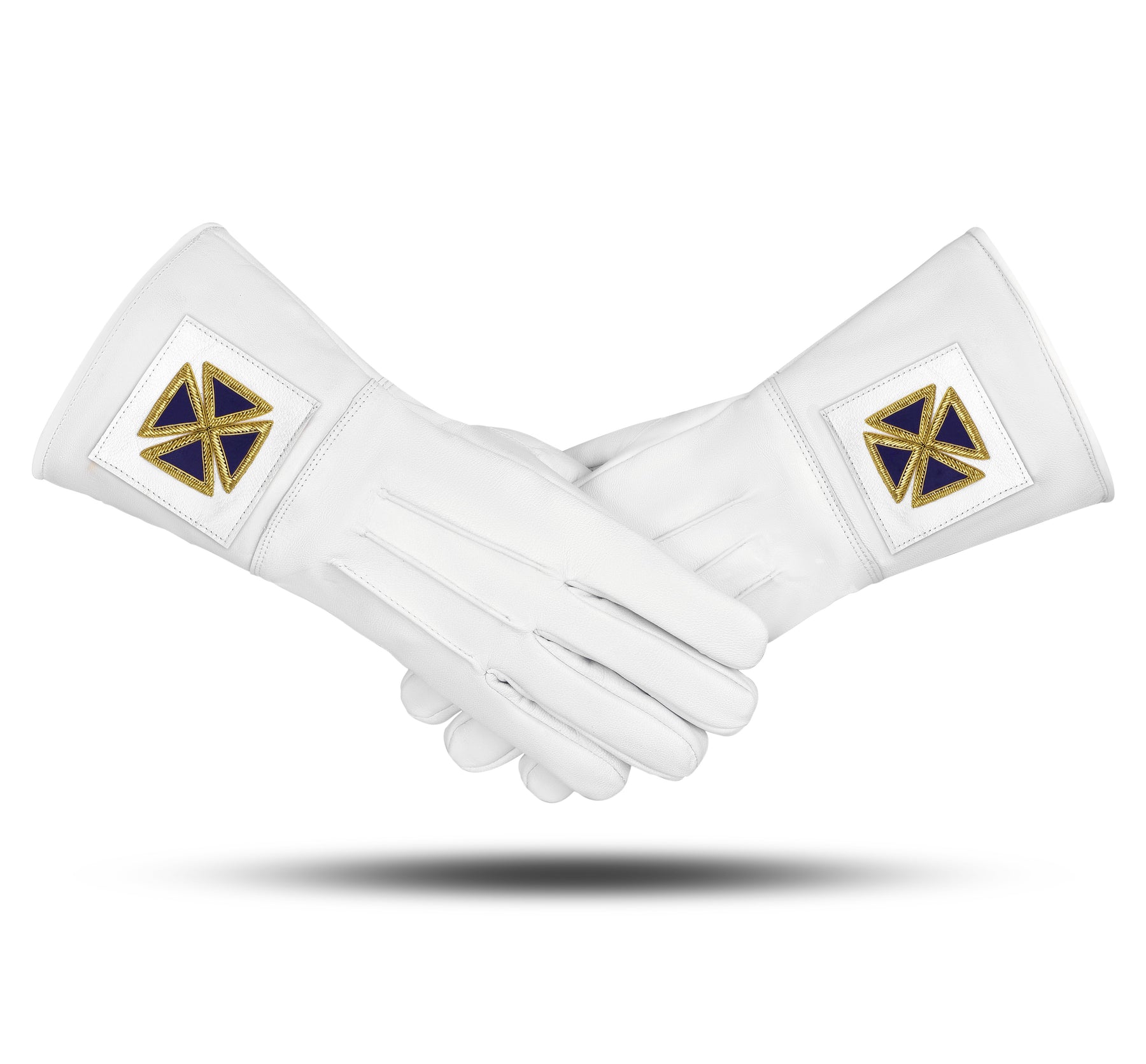 Past Grand Commander Knights Templar Gauntlet - Leather Machine Embroidery - Bricks Masons