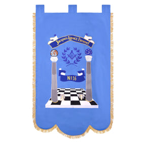 Master Mason Blue Lodge Banner - Blue Personalized Machine Embroidery