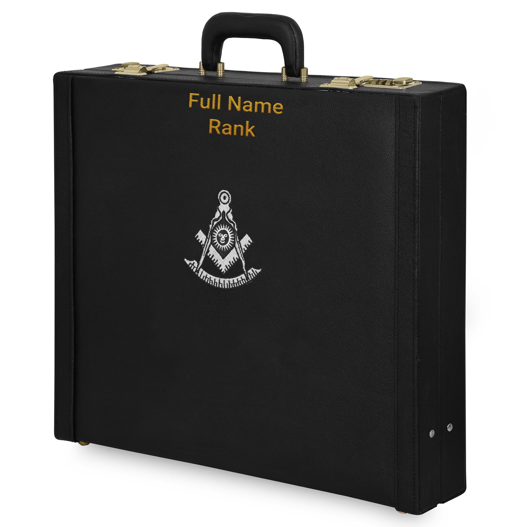 Past Master Blue Lodge California Regulation Apron Case - Silver Emblem Hand Embroidery Personalization Various Sizes & Materials