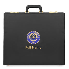 Grand Master Blue Lodge Apron Case -  Hand Embroidery Blue Emblem Various Sizes & Materials