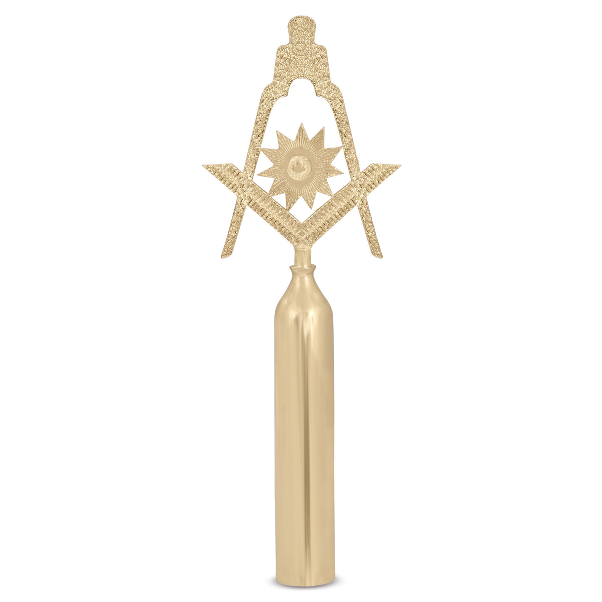 Senior Deacon Blue Lodge Rod Top - Gold Plated - Bricks Masons