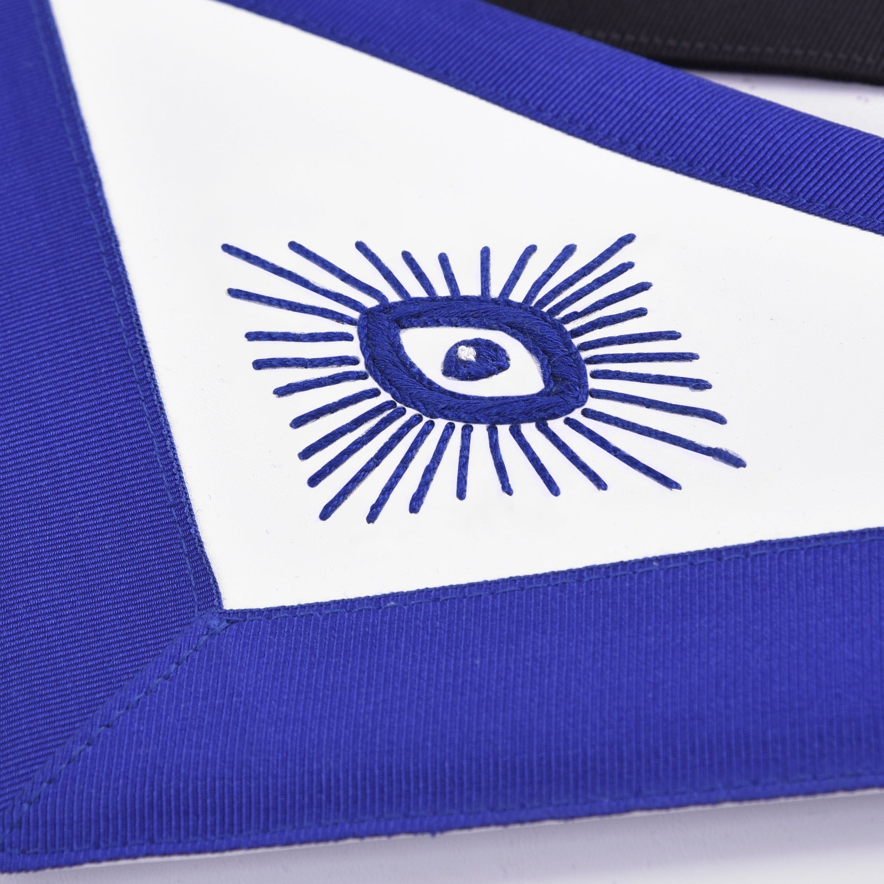 Marshal Blue Lodge Officer Apron - Royal Blue With Silver Plated Snake fitting - Bricks Masons