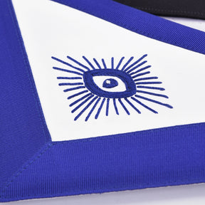 Marshal Blue Lodge Officer Apron - Royal Blue With Silver Plated Snake fitting - Bricks Masons