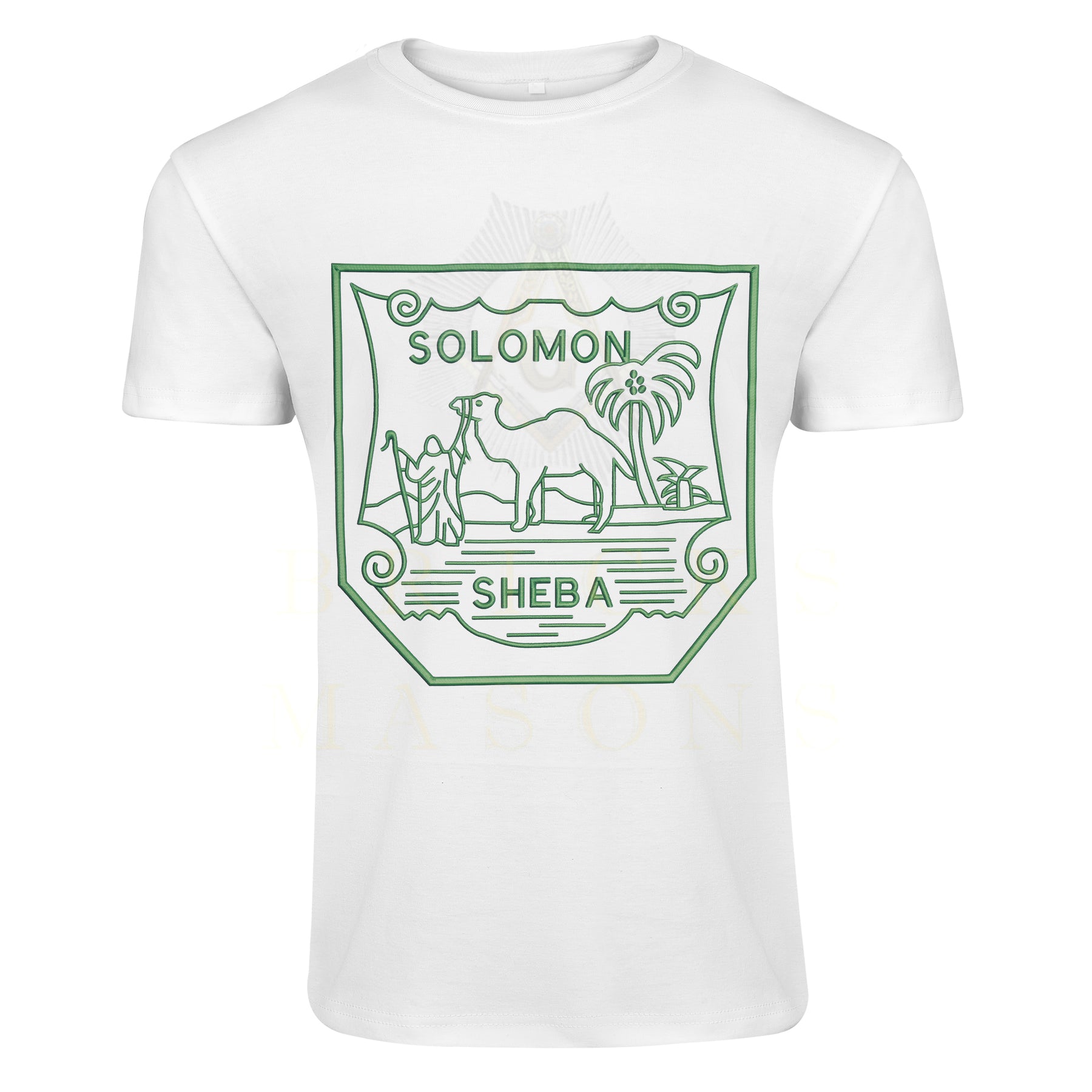 Queen of the South T-Shirt - Green Embroidery Solomon Sheba - Bricks Masons
