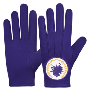 Council Gloves - Pure Cotton Purple Color With Alaska Map - Bricks Masons